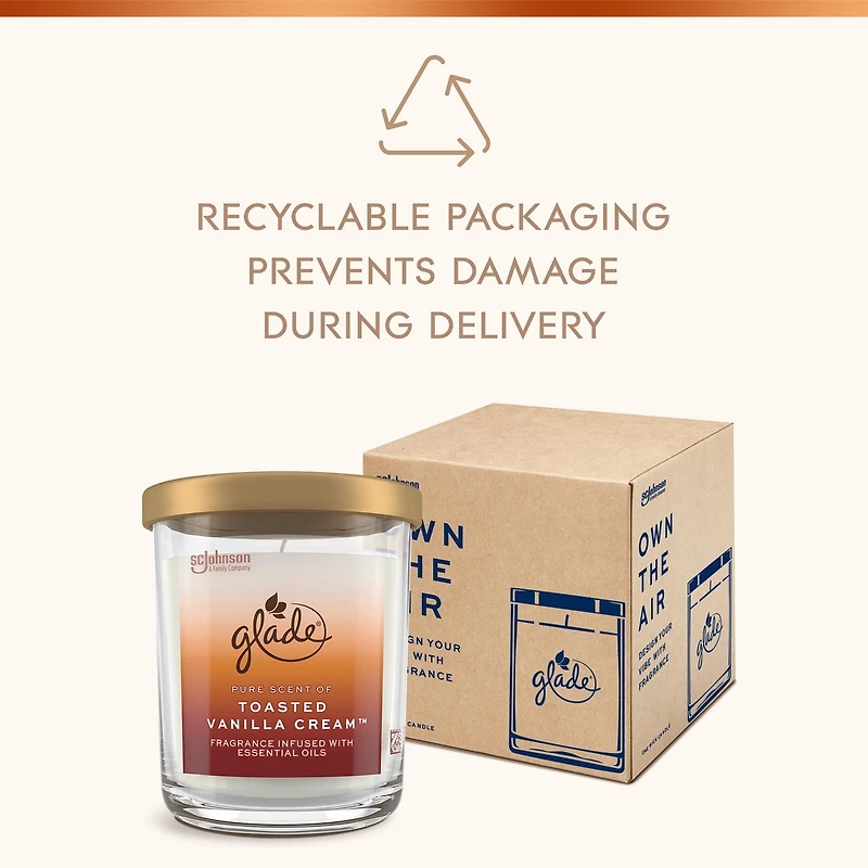 Glade® Large Candle, Toasted Vanilla Cream