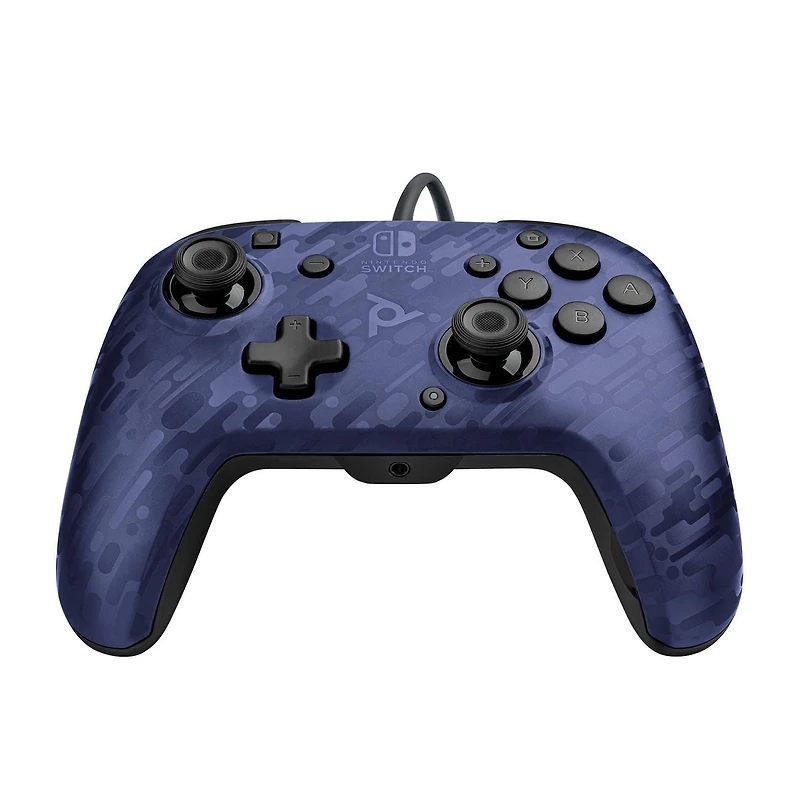 Faceoff™ Deluxe+ Audio Wired Controller: Blue Camo, Nintendo Switch