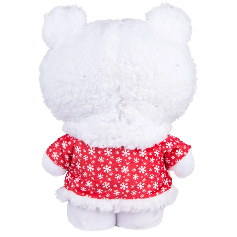 Noël Petit Escabeau Hello Kitty en Robe Rouge à Flocons de Neige Prix Hors Sanrio 8.6614 po x 6.2992 po x 14.1732 po x 1.1797 lb NO BRAND IMPORT EX HELLO KITTY ROBE ROU