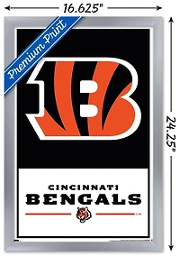 NFL Cincinnati Bengals - Logo 21 Wall Poster with Magnetic Frame, 22.375" x 34"
