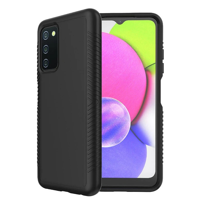 onn. Protective Gel Phone Case for Samsung Galaxy A03s - Black