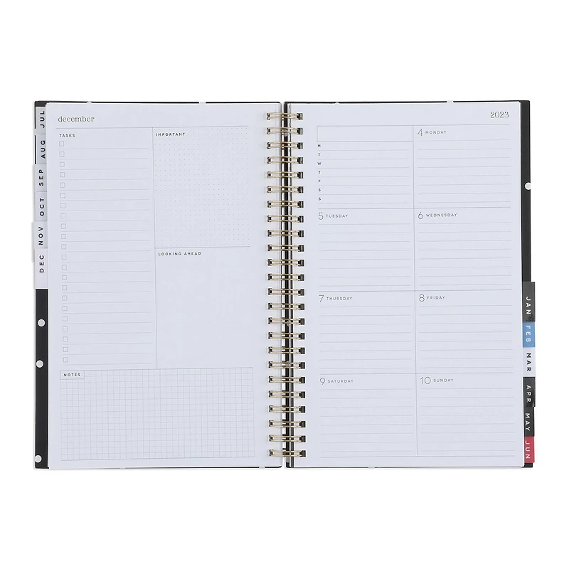 Le planificateur classique Happy Planner de 12 mois, de juillet 2023 à juin 2024, 17,8 cm x 23,5 cm, Champ Doré