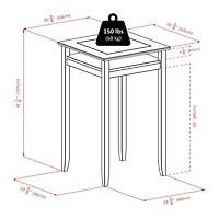 Ens. 3 pièces table de bistrot Halo de Winsome avec 2 tabourets à dossier en V - 94586