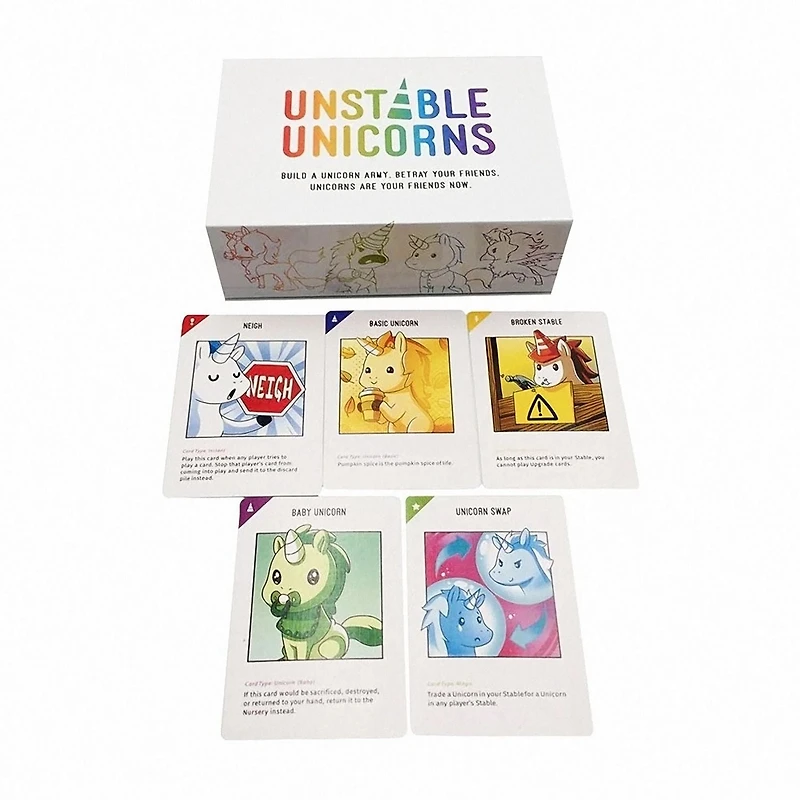 Jeu de cartes Licornes instables