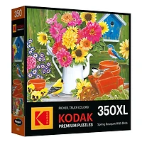 RoseArt - Kodak Premium 350-Piece -Spring Bouquet with Birds - Adult Interlocking Puzzle