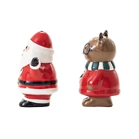 Holiday Time Salière et poivrière figuratives en céramique, 2 pièces Salière et poivrière, céramique