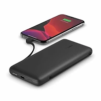 Belkin BoostCharge Plus 10K USB-C Power Bank with Lightning and USB-C Cables Black