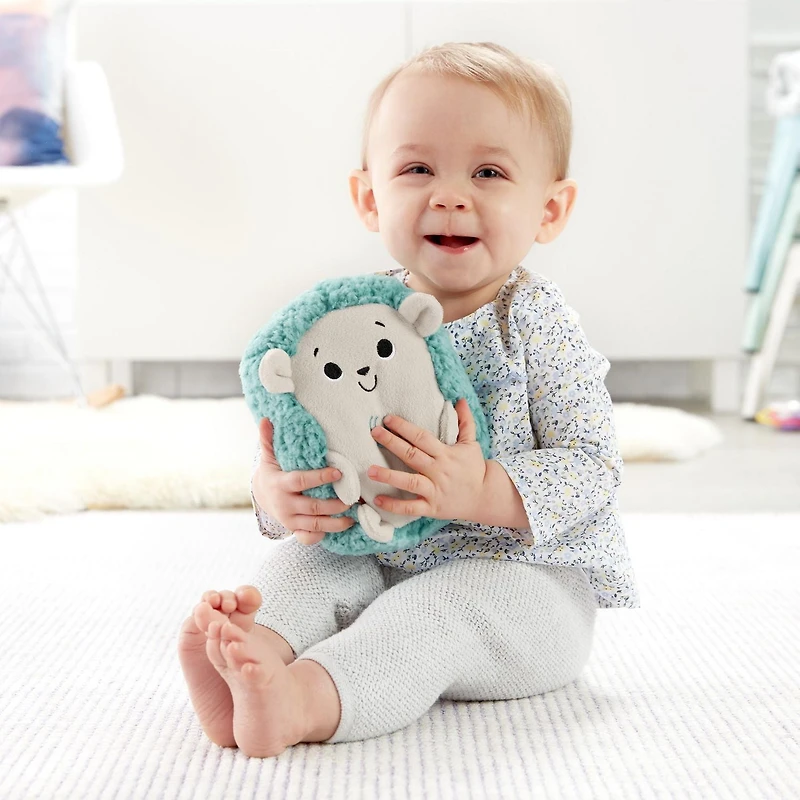 Fisher-Price Calming Vibes Hedgehog Soother Plush Sound Machine for Baby, Blue, Ages 0-2