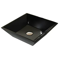 American Imaginations 16.1-in. W Above Counter Black Bathroom Vessel Sink Set For Deck Mount Drilling AI-33371