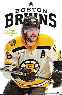 NHL Boston Bruins - David Pastrnák Feature Series 24 Wall Poster, 22.375" x 34"