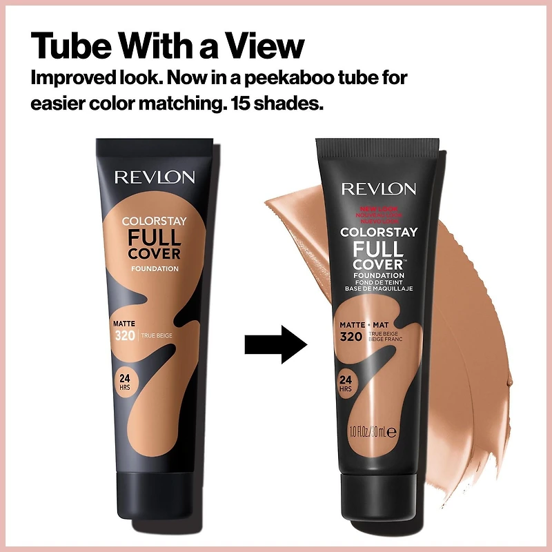 Fond de teint Revlon ColorStay, en crème, couvrance totale, fini mat, 30 ml 1 Fond De Teint