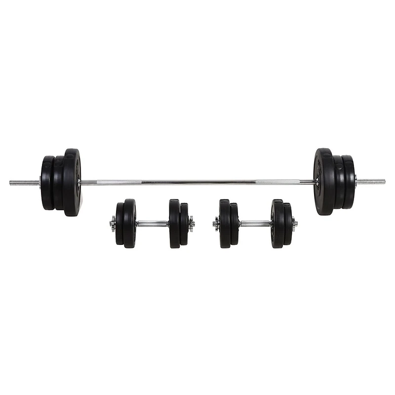 Soozier Ensemble Haltères 143lbs réglable Gym Sports Exercice