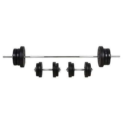 Soozier Ensemble Haltères 143lbs réglable Gym Sports Exercice