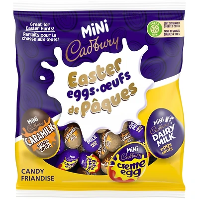 Cadbury, Assorted Mini Chocolate Easter Eggs Candy, Individually Wrapped, Prepared in Canada