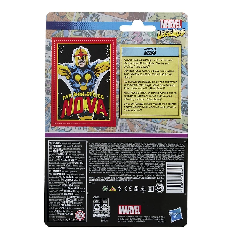 Hasbro Marvel Legends Series Retro 375 Collection, figurine articulée de collection Marvel's Nova de 9,5 cm, jouet pour enfants, dès 4 ans