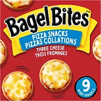 Pizzas Collations Surgelées Aux Trois Fromages Bagel Bites, Boîte De 9 Mini-Bagels 198g
