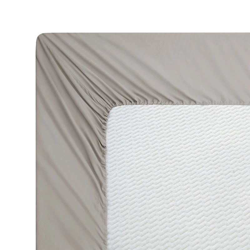 Literie Marina Decoration, 600 fils/cm², ultra douce, avec poche profonde, en coton percale à fibres longues, toutes saisons, couleur taupe