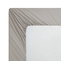 Literie Marina Decoration, 600 fils/cm², ultra douce, avec poche profonde, en coton percale à fibres longues, toutes saisons, couleur taupe