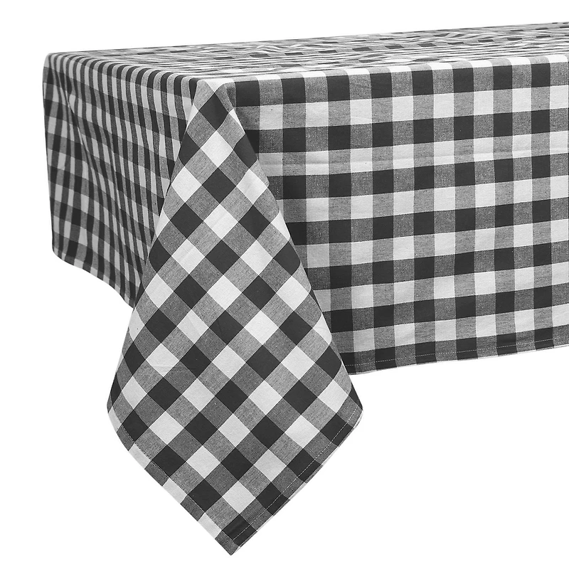 Fabstyles Country Check Tablecloth Farmhouse Decor For Indoor/Outdoor Use, Picnics, BBQ’s, Potlucks, Summer Events, Living and Dining Room, Sizes: 54" x 72
