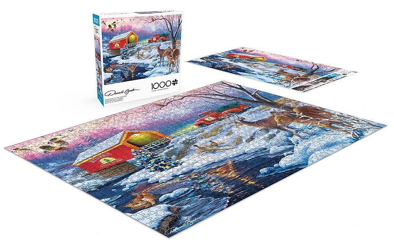 Buffalo Games - Le puzzle Darrell Bush - Christmas in the Country - en 1000 pièces