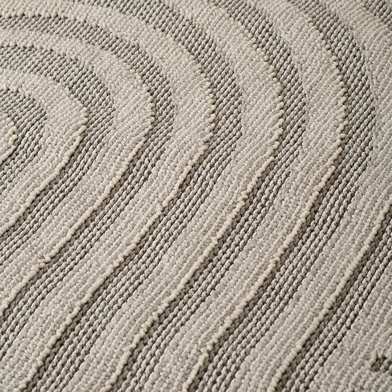 Tapis d'interieur exterieur abstrait Rug Branch Hogar, gris creme, moderne - Salon, chambre, salle a manger et cuisine