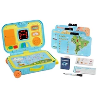 Little Tikes® Learning Activity Suitcase Roll and Go Interactive LCD Screen with Music Songs Sounds Travel Phrases to Develop Letters Numbers Shapes and Roleplay for Children