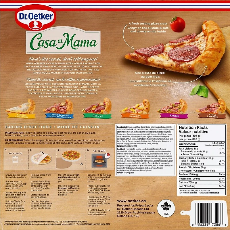 Dr. Oetker Casa di Mama Pepperoni Pizza, 395 g