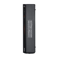 Chaufferette tour en céramique Pelonis 1500 W, utilisable à la verticale ou à l’horizontale avec télécommande, noire