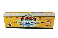 Thon pâle entier Aurora à l’huile 3x85 g