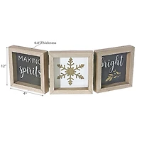 Christmas Black Snowflake Making Spirits Bright