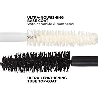 L'Oréal Paris Mascara Double Extension Beauty Tubes | Nourishing Base Coat, Lengthening Top Coat |Black