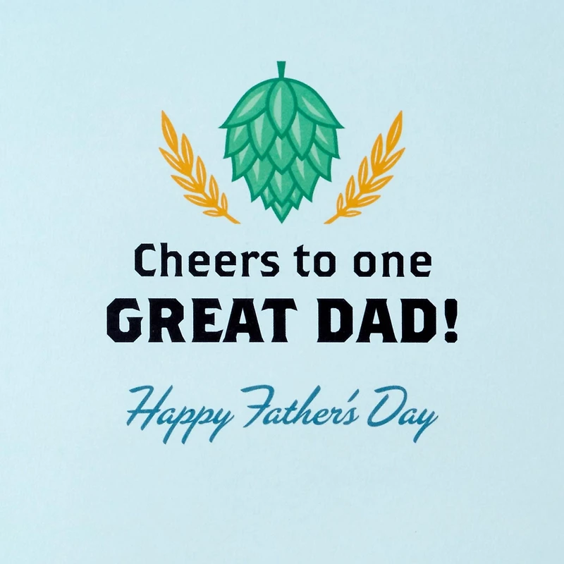 Hallmark Father's Day Card with Removable Tin Sign (Beer)