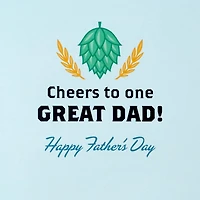 Hallmark Father's Day Card with Removable Tin Sign (Beer)