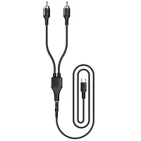 Scosche CAUXB4RCAA-SP 3.5mm AUX to USB-C Braided Cable & RCA Audio Adapter Kit 4-ft. Space Gray, Stereo Cable for USB-C Device