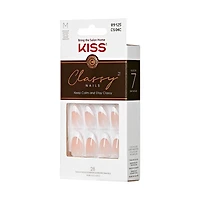 KISS Classy - Fake Nails, 28 Count, Medium, French nails.