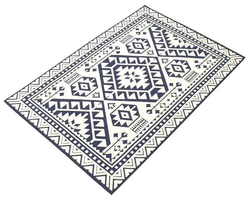 ECARPET Indoor/Outdoor for Balcony, Patio and Garden Aaya Blue Rug
