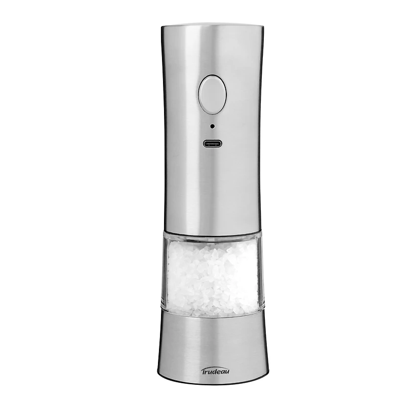 Trudeau EVO USB Rechargeable SS Pepper or Salt Mill  - Unfilled