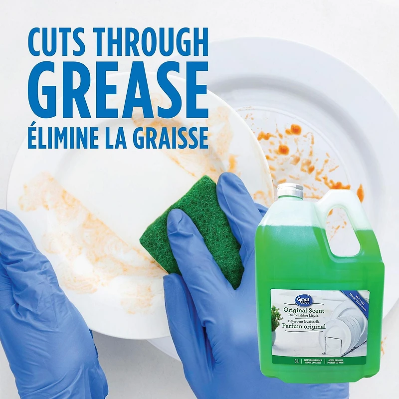 Détergent à vaisselle parfum original Great Value - format économique