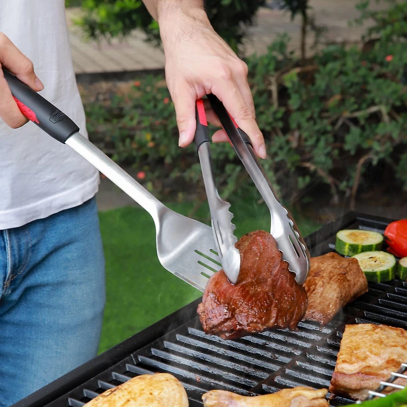Expert Grill  Grilling Accessories BBQ Grill Tools Set, 10 Pieces Stainless Steel Grill Kit