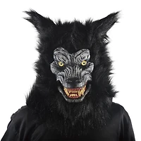 Way to Celebrate Adult Unisex Halloween Werewolf Mask with Fur