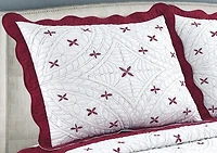Marina Decoration Embroidered Stitching Coverlet Bedspread Ultra Soft Solid Bedding Summer Quilt Set with Quilted Sham
