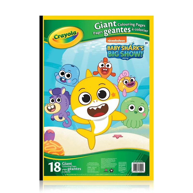 Crayola Giant Colouring Pages, Pinkfong Baby Shark, Baby Shark Colouring Book