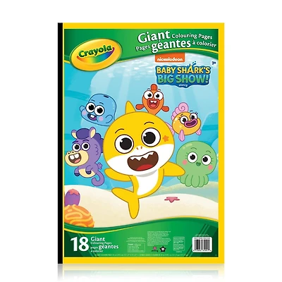 Crayola Giant Colouring Pages, Pinkfong Baby Shark, Baby Shark Colouring Book