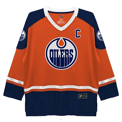 NHL Edmonton Oilers Mens Long Sleeve Deluxe Fans Jersey Sweater, S-XL