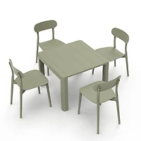 Table de patio carrée Patioflare, 40 pouces, verte