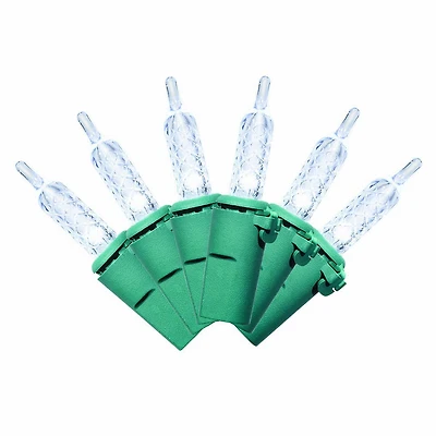 Holiday Time 100-Count Cool White LED M5 Christmas Lights, with Green Wire, 21'
