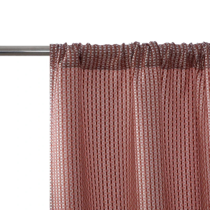 Mainstays 4 Piece Wave Jacquard Curtain Panel Set, Dark Grey, 27.5" W x 84" L, 4 Piece Rod Pocket Window Curtains