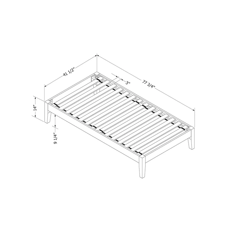 South Shore Vito Solid Wood Platform Bed