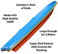 Paricon 3-Pack Winter Lightning Sled