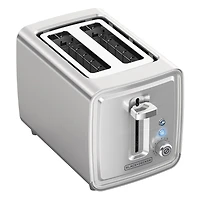 Grille-pain à 2 tranches avec fentes ultra-larges à centrage automatique